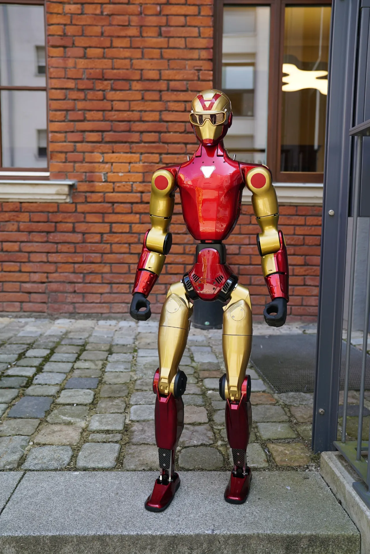 Nahaufnahme von Bob, dem humanoiden Robotik-Prototyp von Silbury